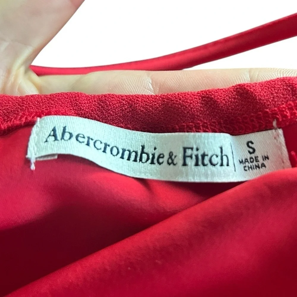 Abercrombie Asymmetrical One-Shoulder Maxi Dress Red Size‎ Small Wedding Guest